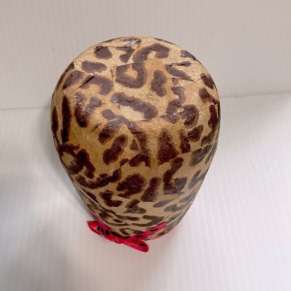 Makeup Brush Hair Brush Pen Pencil Display Cheetah Leopard Storage Jars Set of 2 - Picture 8 of 11